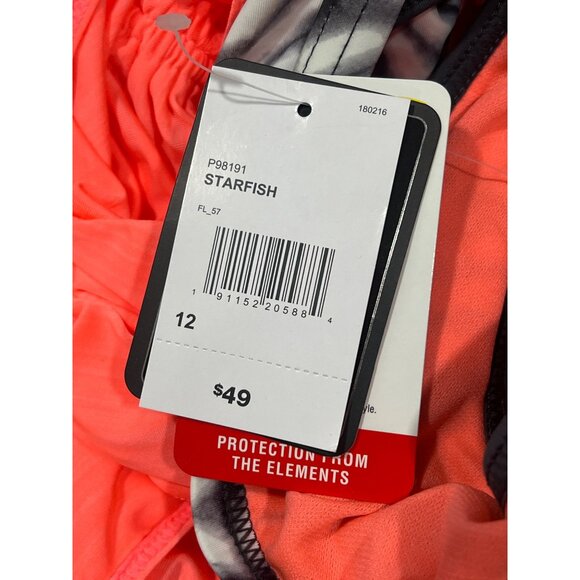 Starfish Womens Coral Racerback Tank Top With Built-In Bra Size 12 - Picture 4 of 5